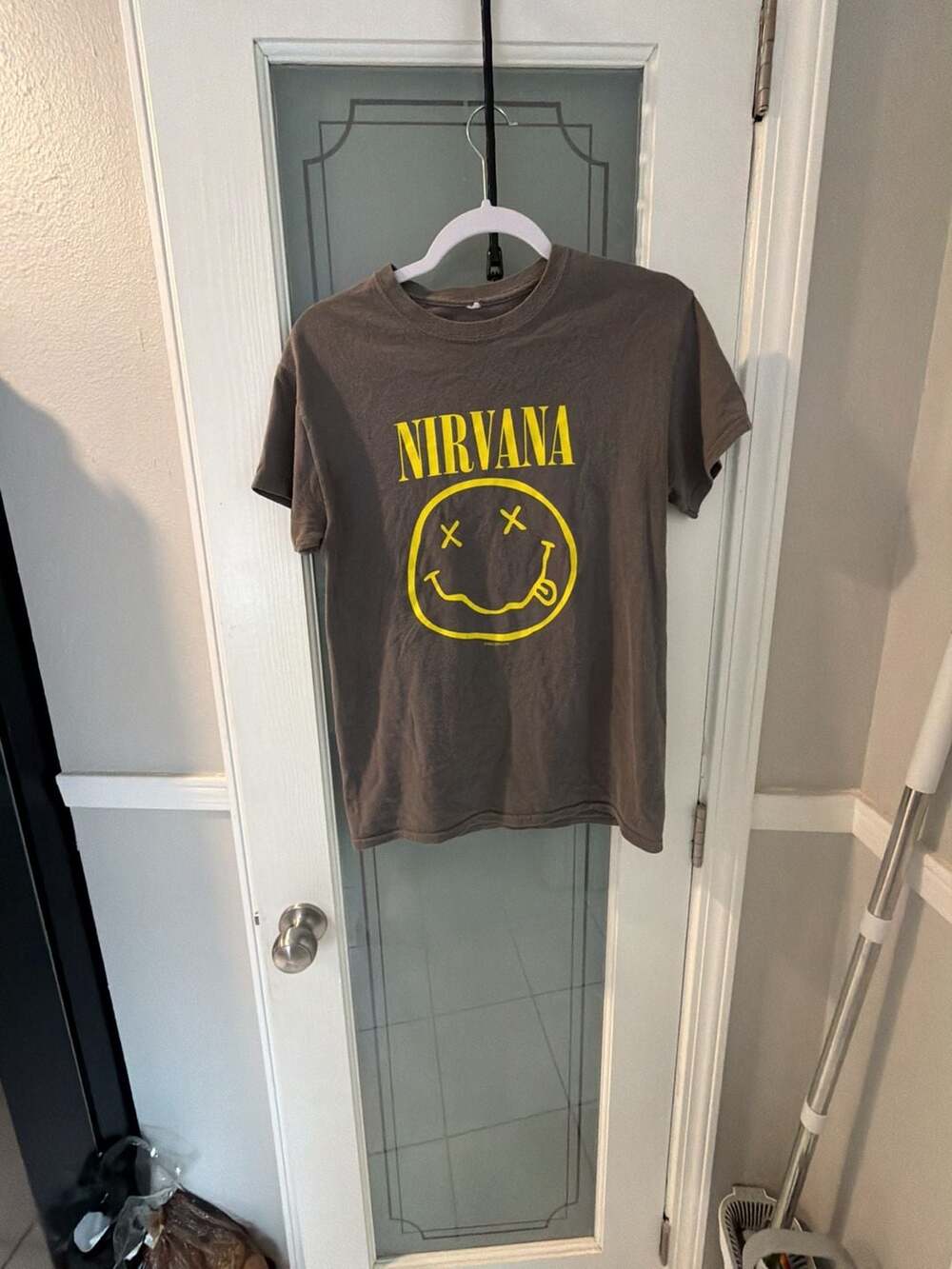 Vintage 1992 Nirvana Smiley Face Grunge Alternative Band T-Shirt